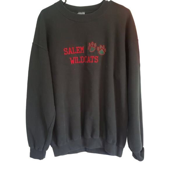 Vintage Y2K Salem Wildcats West Virginia Sports Crew Neck Sweatshirt Size Large - Picture 1 of 8